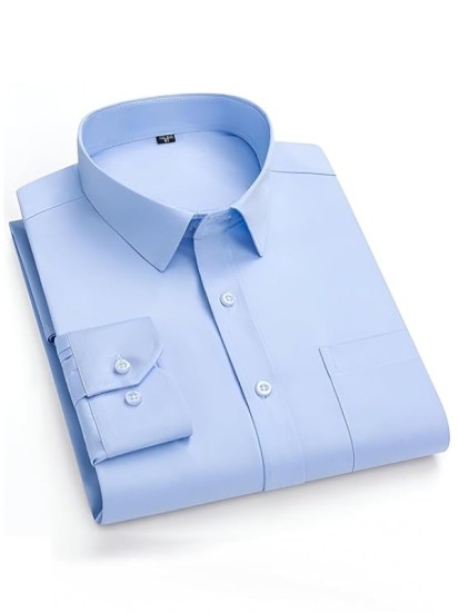 ARIESWOLF MEN SHIRT FORMAL REGULAR BLUE