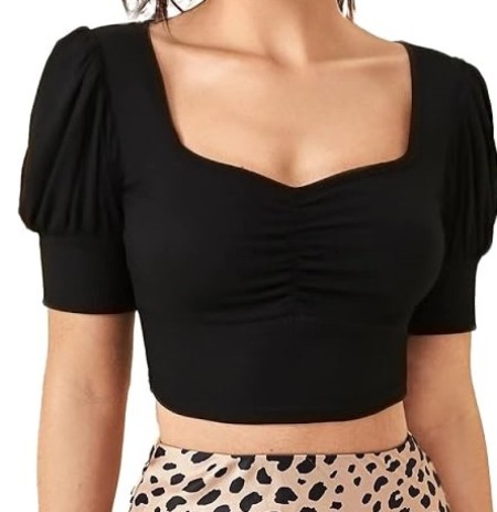 Women's crop top black