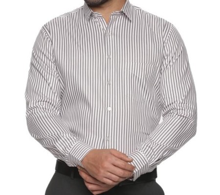 Men's Striped Full Sleeve Regular Fit Formal Shirt