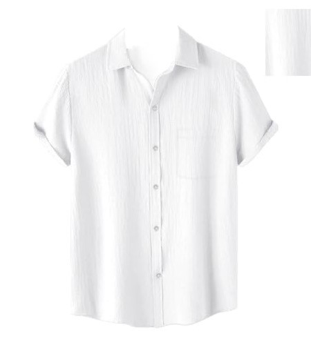 MEN SHIRT SHORT REGULAR WHITE